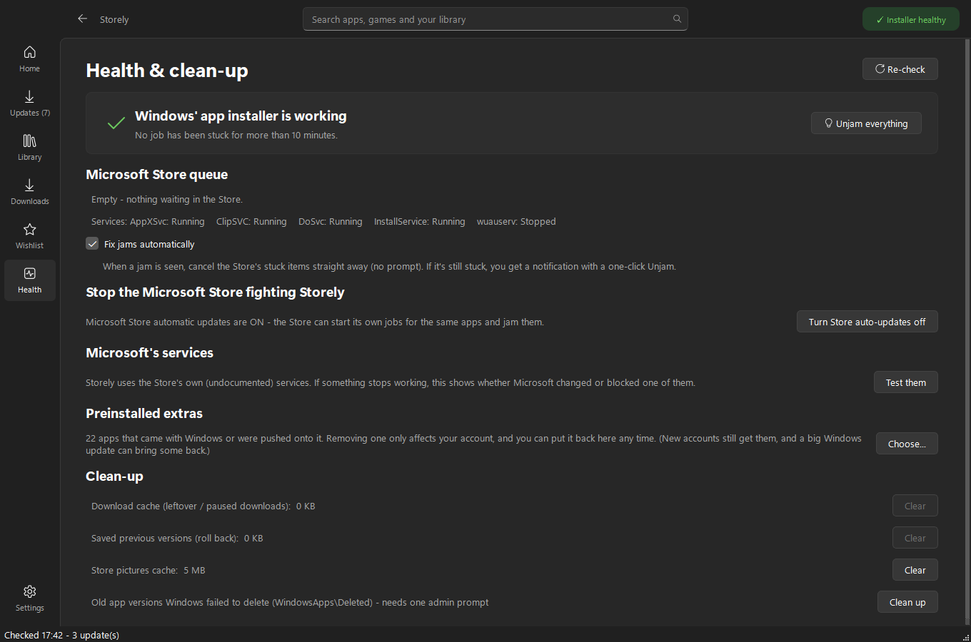 Health page